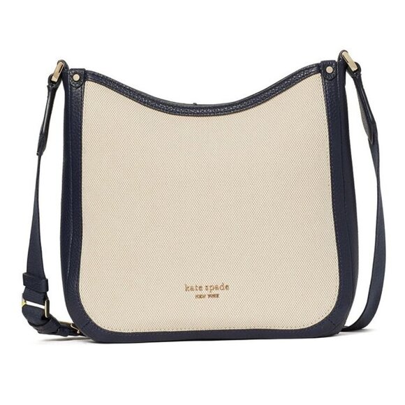 NWOT Kate Spade Roulette Canvas Medium Messenger Bag 7"H x 7.8"W x 3"D - Picture 1 of 12